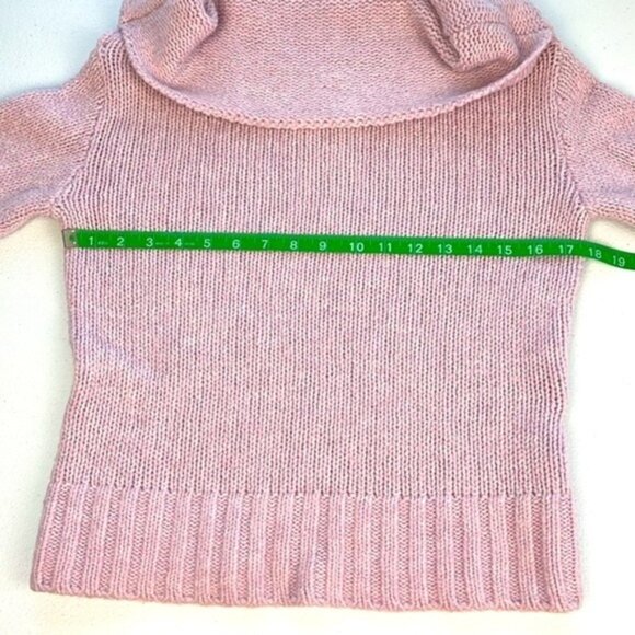 Anthropologie Cashmere Wool Sweater Cowl Neck Oversize Pastel Lilac Turtleneck S - Picture 7 of 9